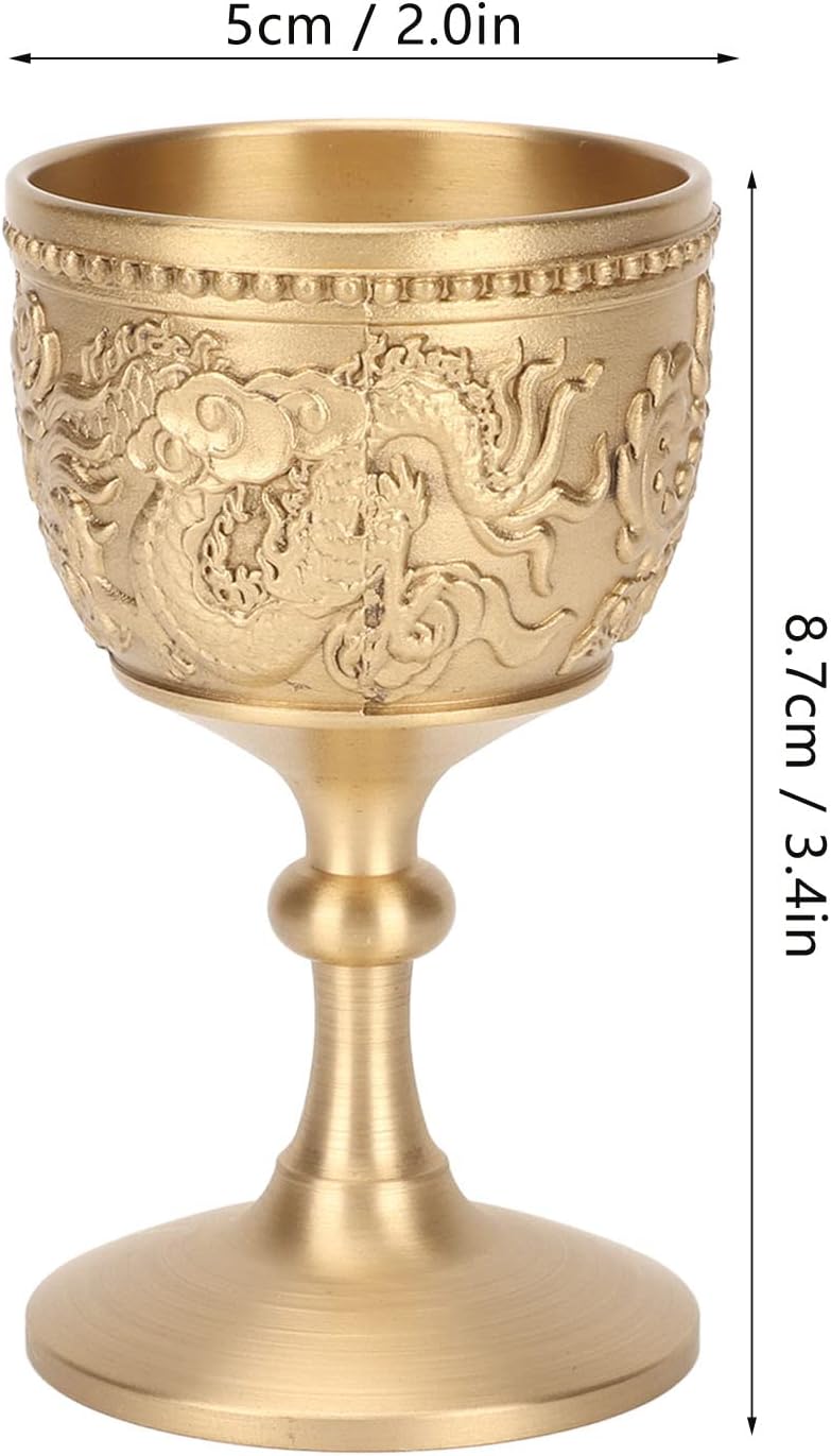 [New arrival] 1 Pcs Gold Chalice Retro Embossed Decoration for Wine Goblet,Thickened Brass Gothic Goblet for Bar, Restaurant And Home Decoration(8.7 x 5cm / 3.4 x 2.0in ) Newly stocked local goods Temp resistant Discounted price Easy for adults & kids Suitable for KSA seasons Any KSA address orderable All-round unified build Limited remaining units Resist frequent use Super high sales Practical daily solution Odor resistant Treated anti-rust metal Shoppers pick Cost-effective pick Short time available Very popular product Durable versatile substance Global assemble options Air & land transit compatible Natural material Easy assemble Comfortable to use Minimal design - Image 2
