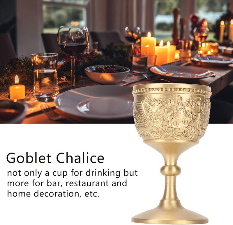 [New arrival] 1 Pcs Gold Chalice Retro Embossed Decoration for Wine Goblet,Thickened Brass Gothic Goblet for Bar, Restaurant And Home Decoration(8.7 x 5cm / 3.4 x 2.0in ) Newly stocked local goods Temp resistant Discounted price Easy for adults & kids Suitable for KSA seasons Any KSA address orderable All-round unified build Limited remaining units Resist frequent use Super high sales Practical daily solution Odor resistant Treated anti-rust metal Shoppers pick Cost-effective pick Short time available Very popular product Durable versatile substance Global assemble options Air & land transit compatible Natural material Easy assemble Comfortable to use Minimal design - Image 3