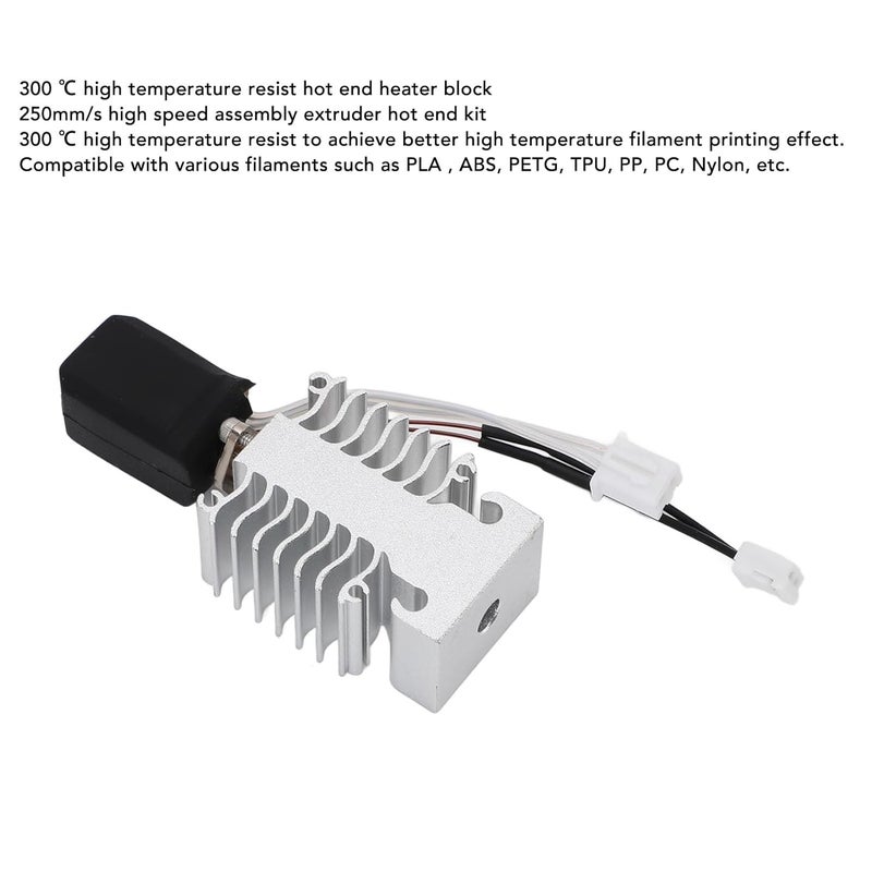 Dpofirs 3D Printer Hotend Kit for Ender 3 V3 SE, 300℃ High Temp 250mms Speed, Ti Alloy Copper Construction,Pre-Assembled for PLA ABS PETG TPU PP PC Nylon - Image 5