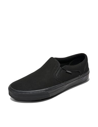 Vans Men's Asher Slip-On Shoe | Comfortable Sneakers for Walking, Fashion & Everyday Wear, Black/Black, 10.5 - Image 4