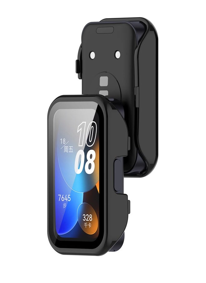 Generic - Compatible With Huawei Band 8/Huawei Band 9/Huawei Band 10 3D Fully Covered Tempered Glass Screen Scratch-resistant Watch TPU Protective Case With Screen Protector - Image 1