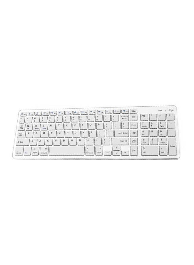 NIBEMINENT Wireless Ultra-Thin Keyboard White/Black/Blue - Image 1