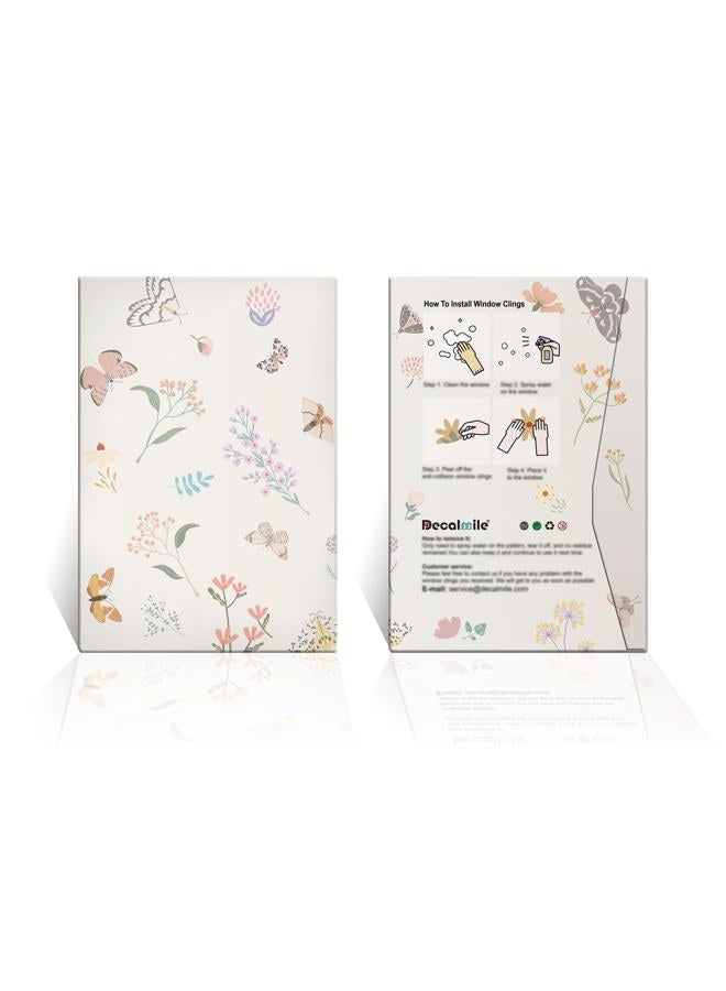decalmile Spring Summer Birds Double Sided Window Clings Hummingbird Parrot Window Decals Anti-Collision Glass Window Doors Window Stickers - Set of 17 Birds - Image 5