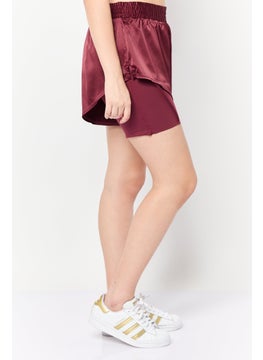 Adidas Women Sportswear Fit Running  Shorts, Maroon  - Image 3