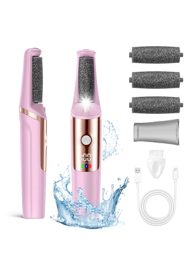 EVEREEN Electric Callus Remover for Feet, Smooth Pedicure Wand, Professional Foot Care Tool Kit, All-in-1 Callus Removal for Cracked Heels and Dead Skin, 3 Roller Heads, 3-Speed Battery Display - Image 1