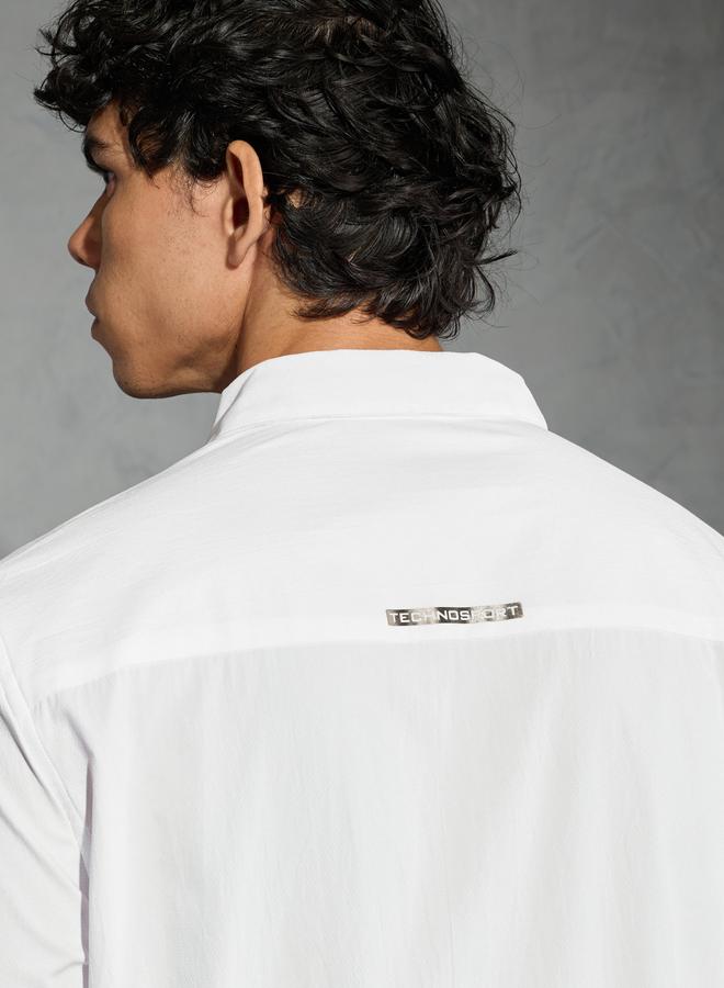 Technosport Solid Spread Collar Regular Fit Shirt - Image 4