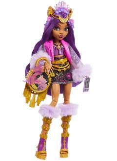 MONSTER HIGH Monster Fest Doll, Clawdeen Wolf with Glam Outfit & Festival Themed Accessories like Snacks, Band Poster, Statement Bag & More  - Image 1