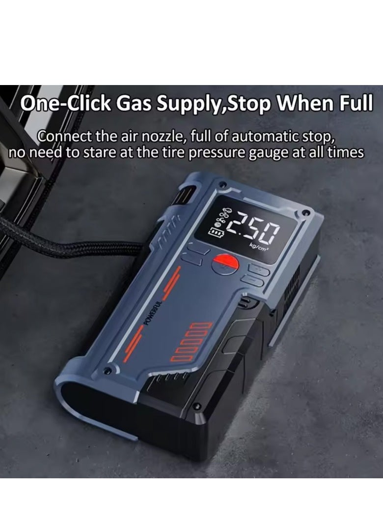 ELIKLIV Digital Display Tire Air Compressor Car Emergency Power Jump Starter 1000A Air Pump with LED Light 14.8V Tyre Air Compressor Dropshipping  - Image 4