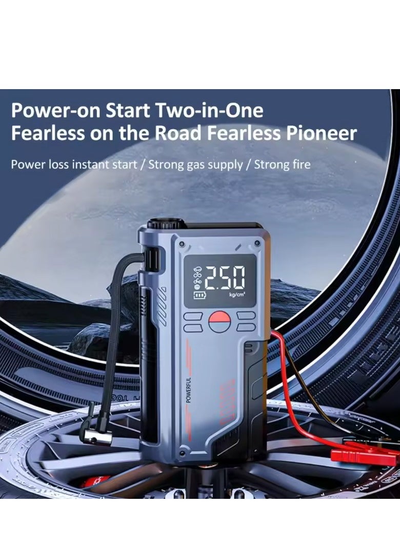 ELIKLIV Digital Display Tire Air Compressor Car Emergency Power Jump Starter 1000A Air Pump with LED Light 14.8V Tyre Air Compressor Dropshipping  - Image 2