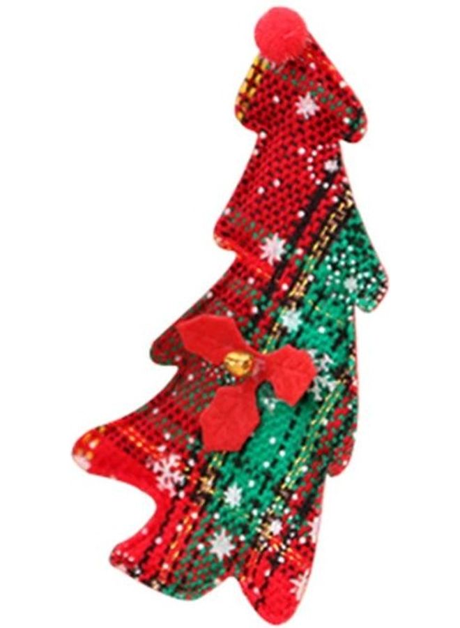Pack Of 12 Tree Shaped Pendants Red/Green/White 6.5x12cm - Image 2