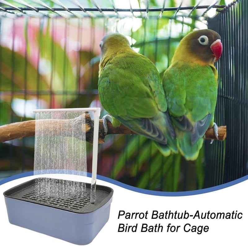 حوض استحمام الطيور الآلي مع ماء جارٍ آمن للاستحمام الممتع لطيور الحيوانات الأليفة الصغيرة - Image 3