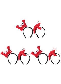 Amosfun 6Pcs Crab Lobster Headbands Crayfish Claws Headband Lobster Headwear Hair Hoop Lobster Head Bopper Hat Headwear For Mardi Gras Theme Party Supplies  - Image 1