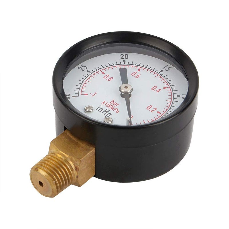 Copper Alloy Pressure Gauge Lower Mount 2 Pack 1 4 NPT For Air Compressor Water Oil Gas - Image 2