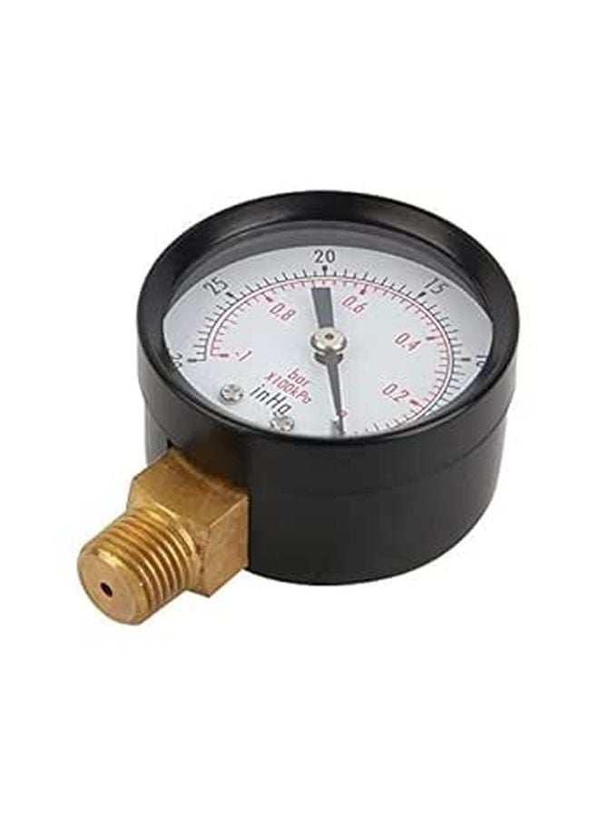 Copper Alloy Pressure Gauge Lower Mount 2 Pack 1 4 NPT For Air Compressor Water Oil Gas - Image 1