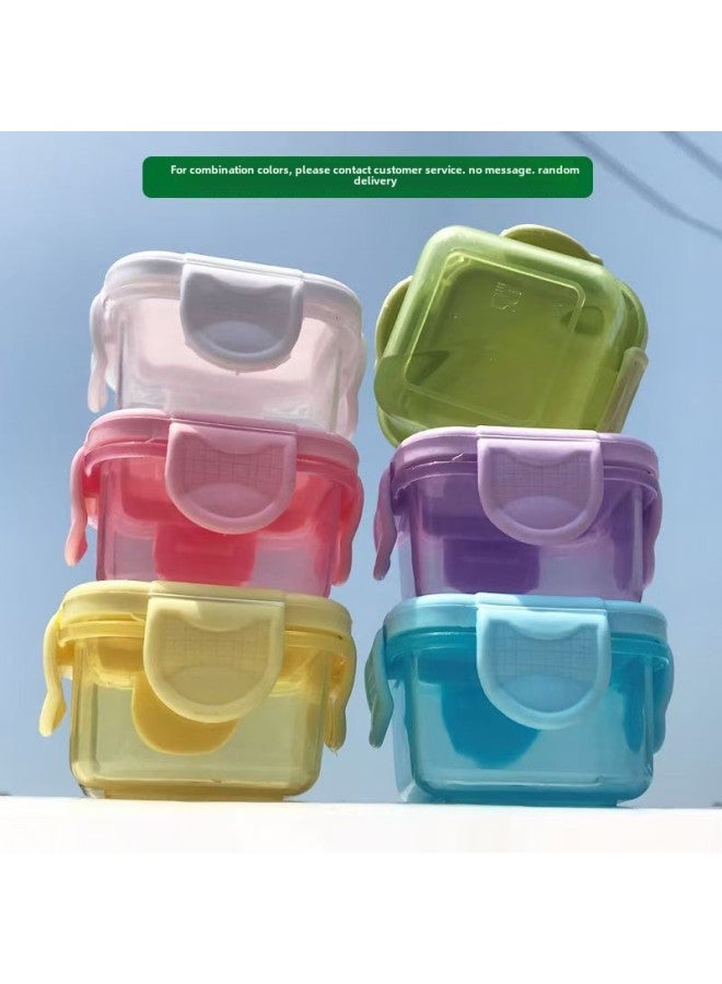 Fresh-keeping Box Candy Sealed Box Baby Kidsren's Food Supplement Box Storage Box Seasoning Box Medicine Box Jam Box Set Wholesale-Specifications:150ML-Color:Bright Yellow  - Image 1