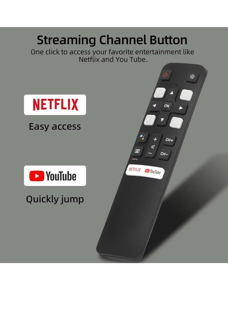جهاز التحكم عن بعد الصوتي العالمي لأجهزة TCL-Android-TV-Remote، RC802V لأجهزة التلفزيون الذكية TCL مع وظيفة Google Voice - Image 4
