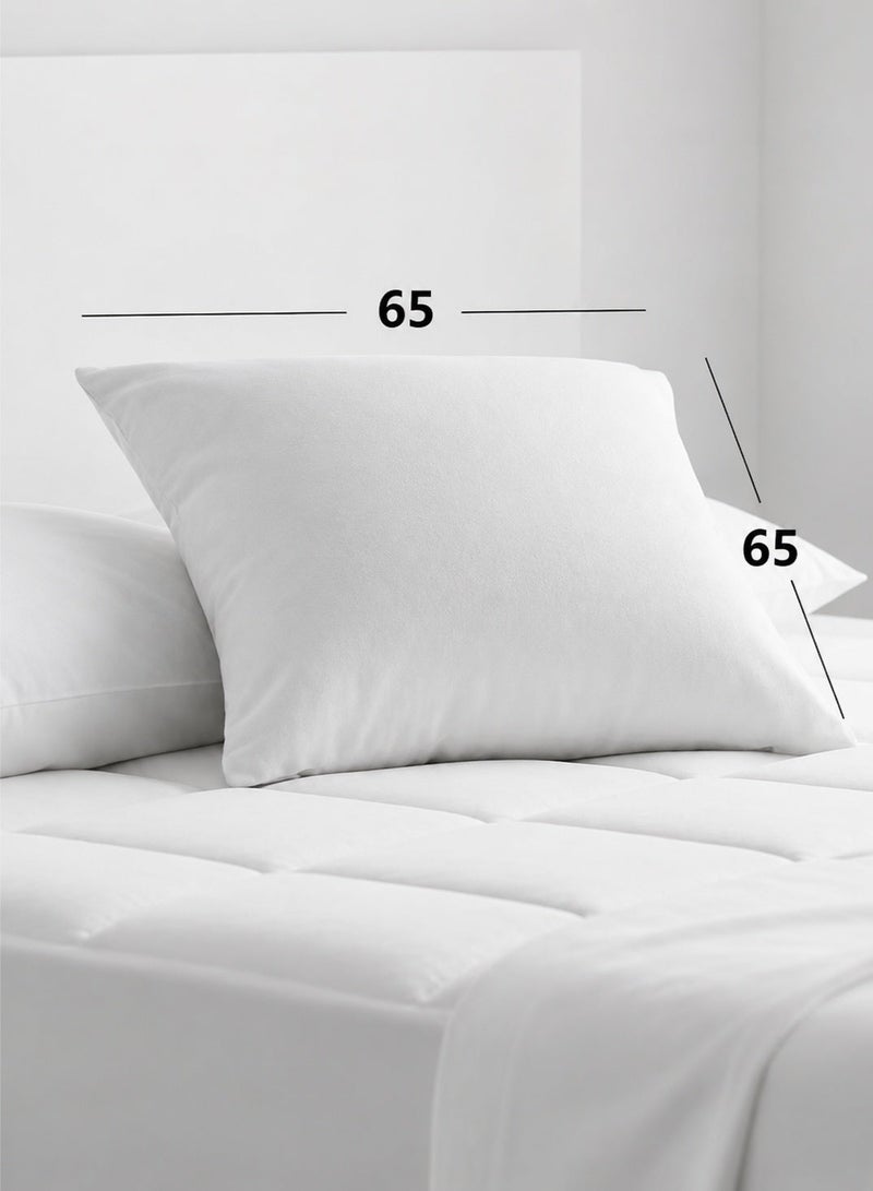 House One 2 Pieces | Microfiber Cushion Filler - White - 65x65 cm - Image 2