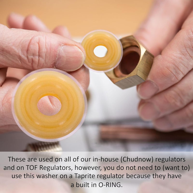 Kegconnection, LLC Kegconnection Regulator Washer - Nylon CO2 Tank to Draft Beer Kegerator Regulators Replacement Washers - Stop Leaks for Kegs, Homebrews - Pack of 10 - Image 4