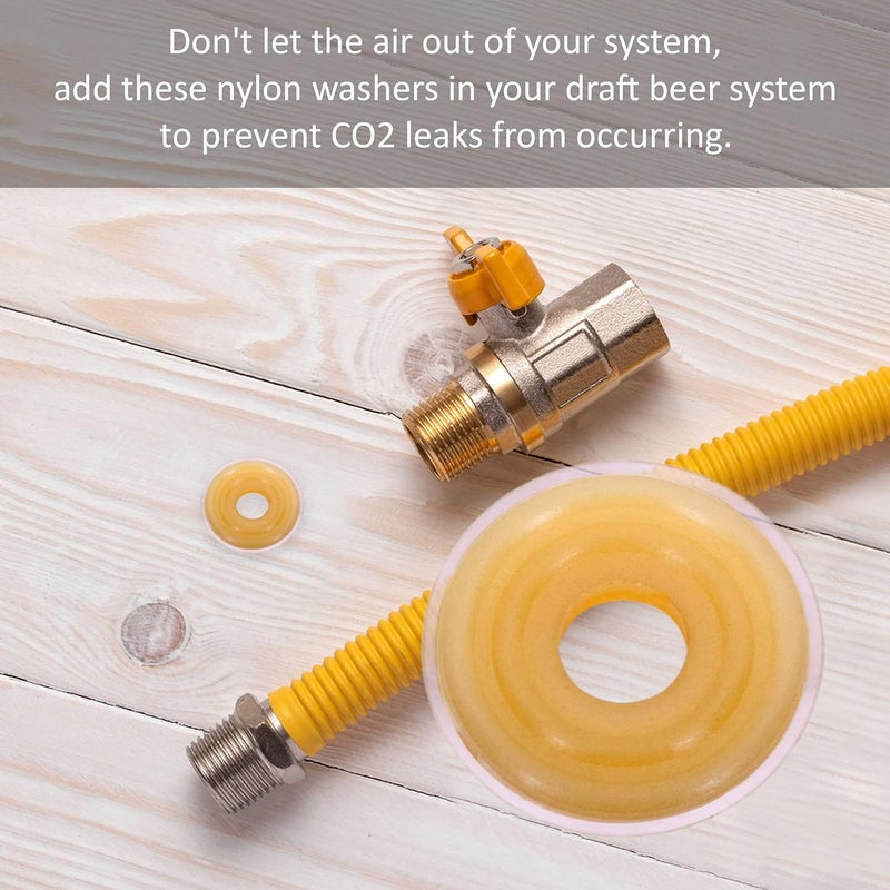 Kegconnection, LLC Kegconnection Regulator Washer - Nylon CO2 Tank to Draft Beer Kegerator Regulators Replacement Washers - Stop Leaks for Kegs, Homebrews - Pack of 10 - Image 5
