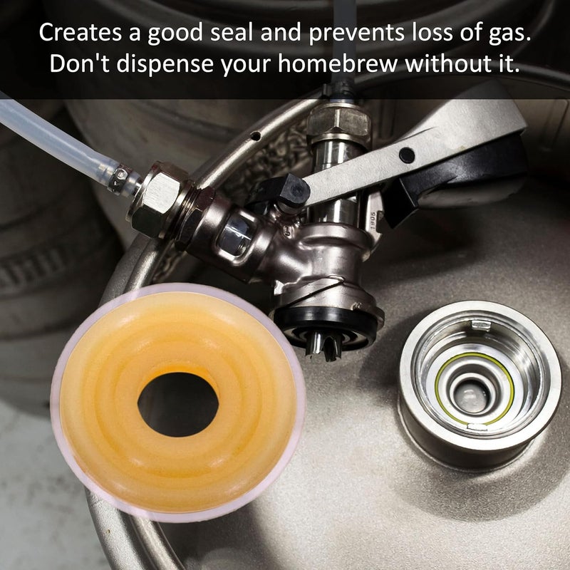 Kegconnection, LLC Kegconnection Regulator Washer - Nylon CO2 Tank to Draft Beer Kegerator Regulators Replacement Washers - Stop Leaks for Kegs, Homebrews - Pack of 10 - Image 3