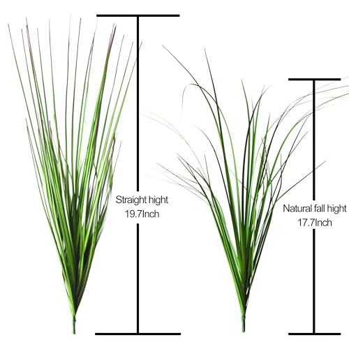 MISSWARM 24PCS Artificial Grass Plant Artificial Shrubs Wheat Grass Artificial Greenery Stems Fake Weed for Room Indoor Home Decor Artificial Tall Grass Fake Plants for Outdoor Decor - Image 3