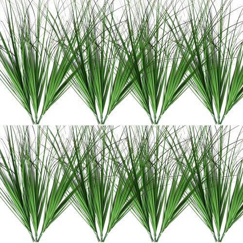 MISSWARM 24PCS Artificial Grass Plant Artificial Shrubs Wheat Grass Artificial Greenery Stems Fake Weed for Room Indoor Home Decor Artificial Tall Grass Fake Plants for Outdoor Decor - Image 1