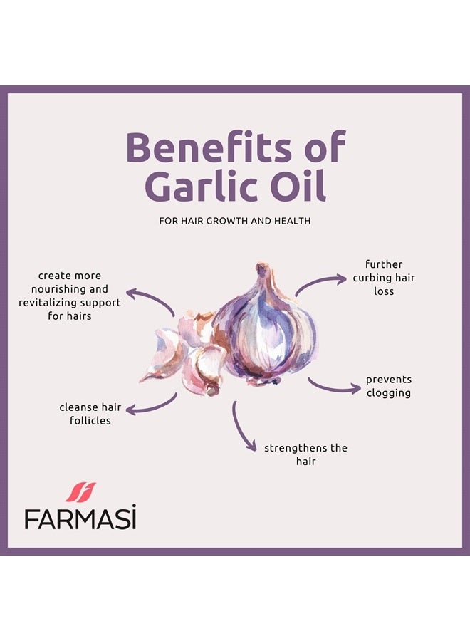 FARMASI Dr. C. Tuna Vitalizing Garlic Oil, Hair Growth Oil for Thicker Longer Fuller Healthier Hair, Prevent Hair Loss & Thinning, All Natural Vitamin Rich Treatment, All Hairy Types, 1 fl.oz (30 ml) - Image 1