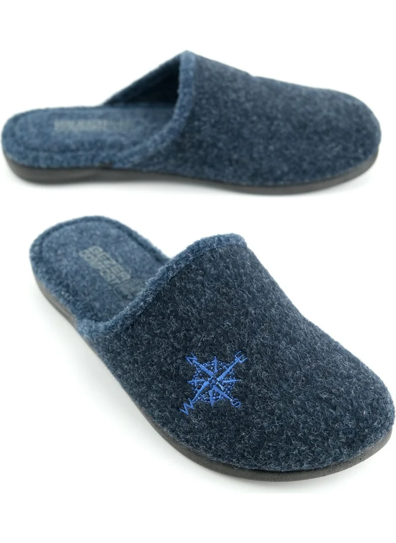 Gezer Winter Men's Felt Removable Sole Home Garden Slippers