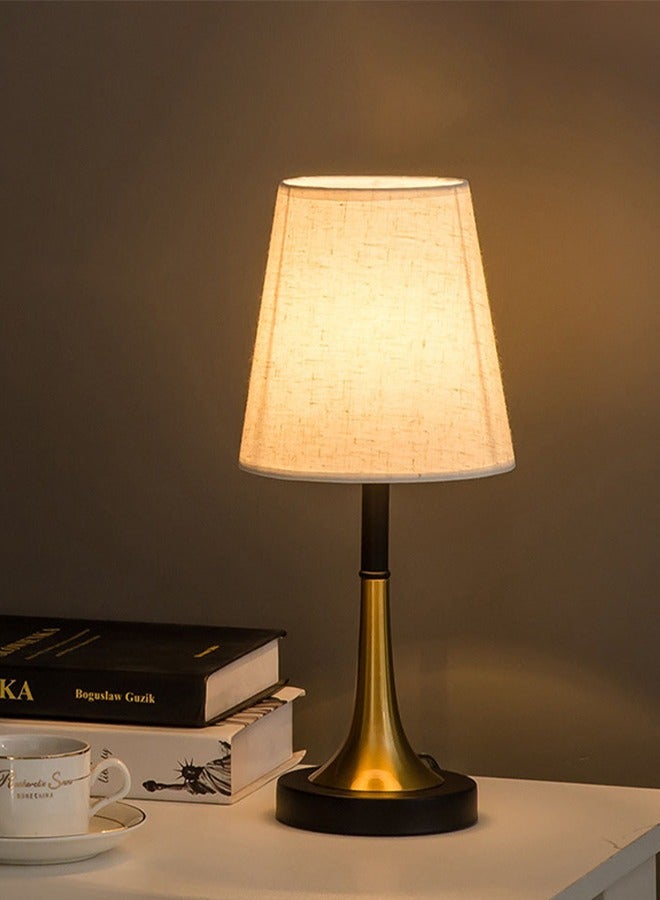 DUNISO Bedside Table Lamp, Modern Table Lamp for with 3 Colors Adjustable Lighting, RetroTable Lamp for Bedroom, Desk Lamps for Bedroom Living Room Dinner Bar - Image 1