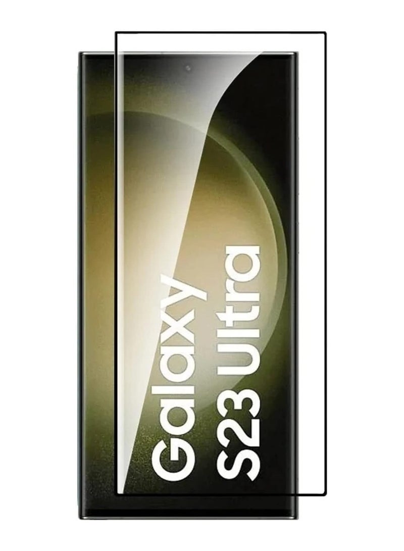 Screen Protector for Samsung Galaxy S23 Ultra Tempered Glass Protector Full Glue Edge to Edge 9H Hardness Anti Fingerprint 3D Curved Scratch Resistance Glass for Samsung Galaxy S23 Ultra - Image 1