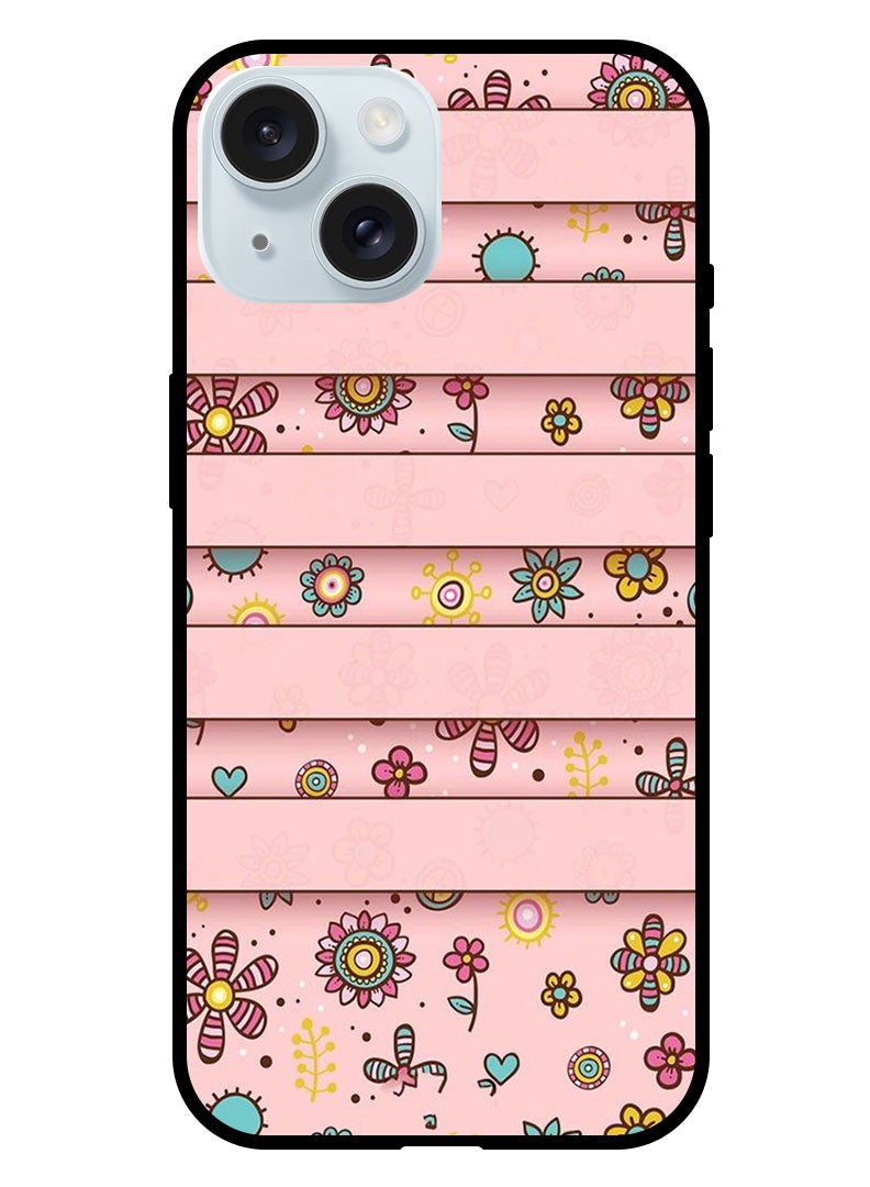 Theodor Protective Case Anti Scratch Shock Proof Bumper Cover For iPhone 15 Small Flowers - Image 1