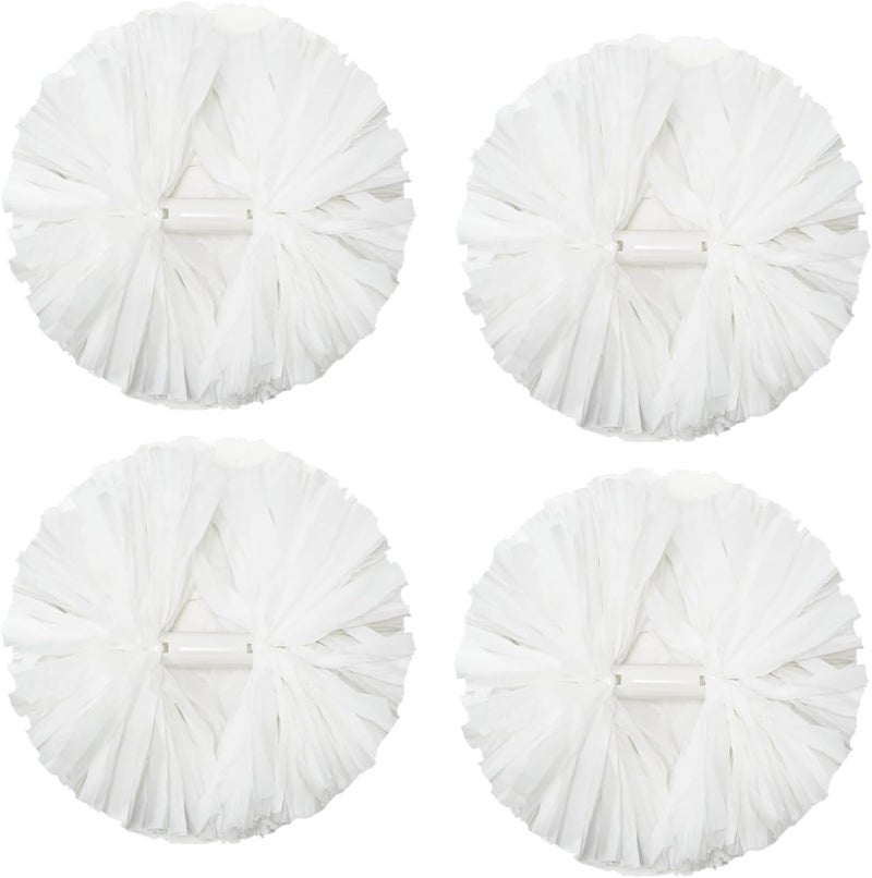 CREATIEE-PRO 4Pcs Metallic Cheerleading Pom Poms, Creatiee 2 Pair Cheerleader Cheering Squad Pompoms for School Sports Dance Games Team Spirit Cheer - Image 1