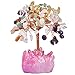 Rockcloud rockcloud Colorful Crystals Money Tree Feng Shui Tree with Fuchsia Titanium Coated Crystal Cluster Base - Image 2