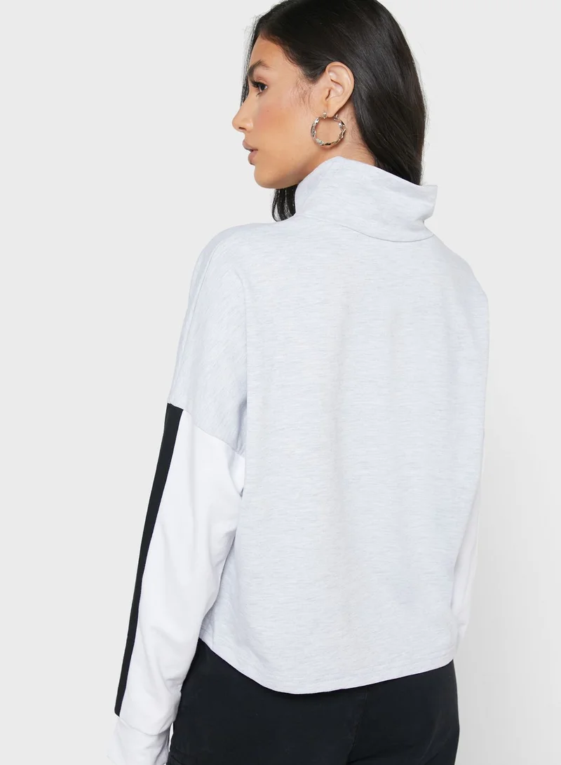 Ginger Contrast Paneled Sleeve Jacket