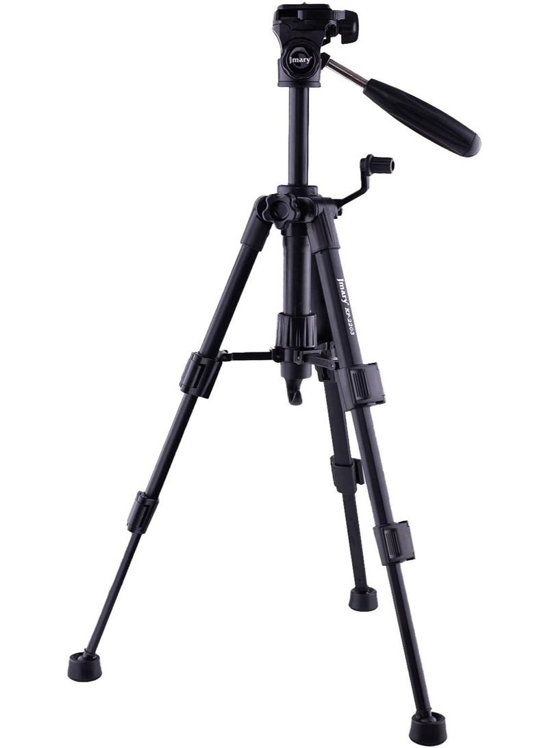 جيه ماري حامل ثلاثي القوائم خفيف الوزن من الألومنيوم KP-2203 بأرجل قابلة للتعديل، وحامل عالمي للهاتف المحمول، وجهاز تحكم عن بعد، وحقيبة حمل، متوافق مع كاميرات DSLR والهواتف الذكية والكاميرات، باللون الأسود - Image 3