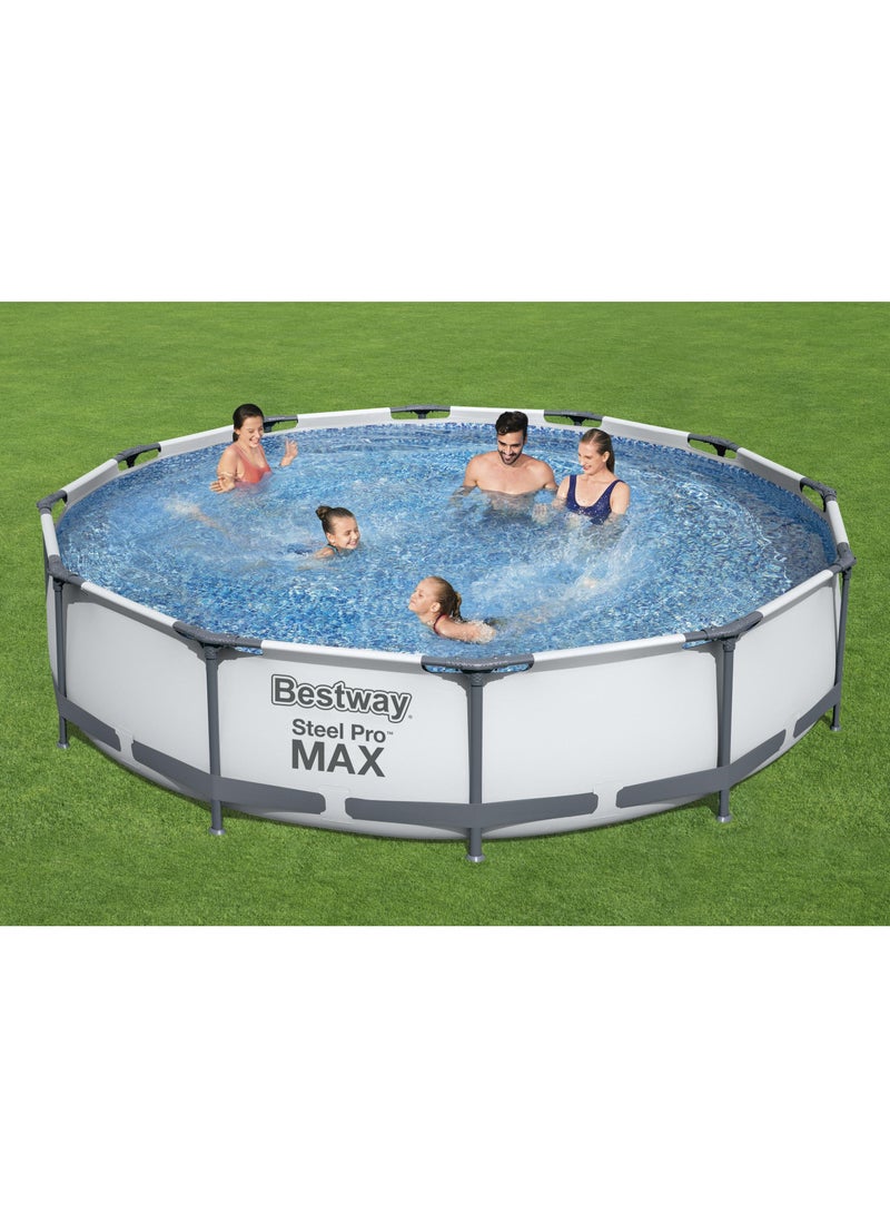 Bestway Round Pool Set Steel Pro Max 366x76cm | Family Swimming Pool | Above Ground Pool | Backyard Pool | Steel Framed Pool | Summer Fun with Friends and Family - Image 3