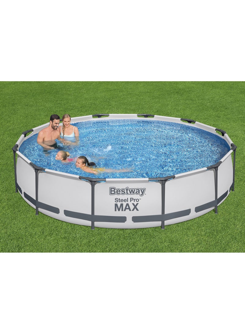 Bestway Round Pool Set Steel Pro Max 366x76cm | Family Swimming Pool | Above Ground Pool | Backyard Pool | Steel Framed Pool | Summer Fun with Friends and Family - Image 4
