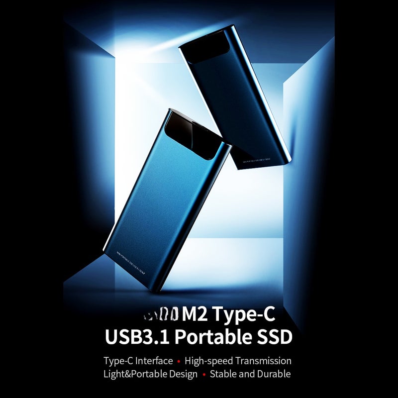 EAGET M2 Type-C USB3.1 Portable SSD 256GB Portable Solid State Drive High Speed Portable SSD for Mobile Phone Laptop PC - Image 2