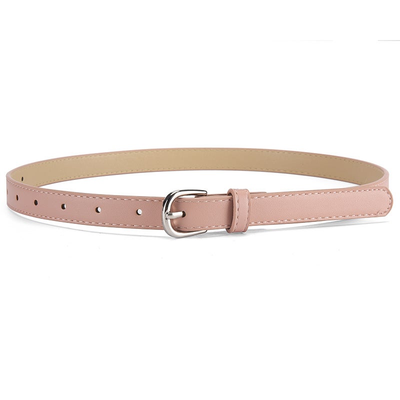 Cross-border new childrens belt fashion Joker commuter style pin buckle with jeans with belt wholesale Yellow - Image 4