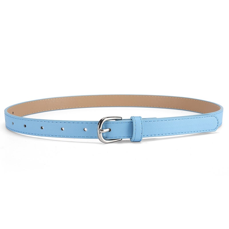 Cross-border new childrens belt fashion Joker commuter style pin buckle with jeans with belt wholesale Yellow - Image 2
