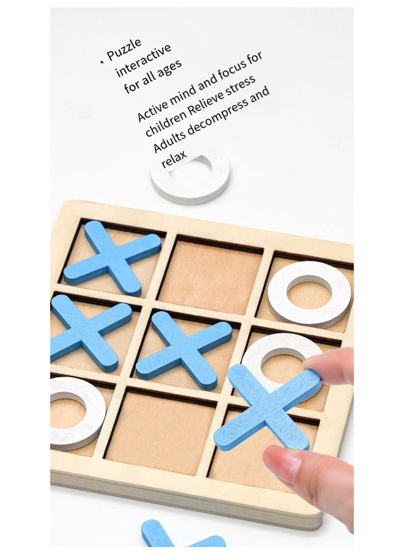 Wooden Nine-grid XO Tic-Tac-Toe Board: Early Education Desktop Game for Kids' Logical Thinking Training  - Image 3