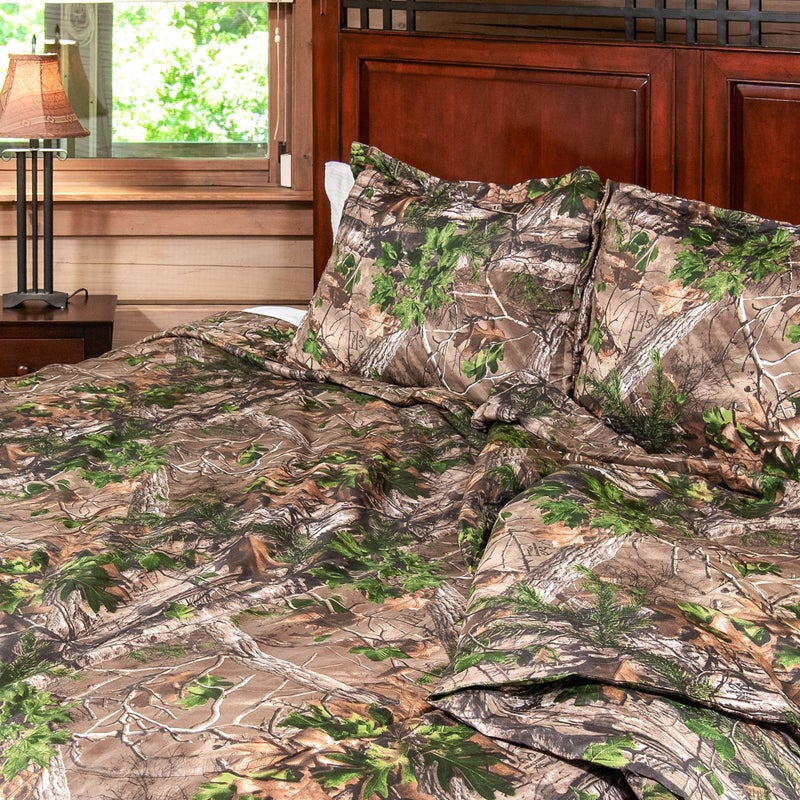 Northwest Northwest Realtree Twin 1 Comforter and 1 Sham Set All Seasons Boys and Girls Soft Cabin Bedding Realtree Xtra Green Camo