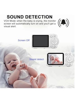 ACPLAY Reliable Baby Monitor with Two-Way Talk, Cry Alerts, 2.8” HD Display, Infrared Night Vision, Temperature Sensor, Feeding Reminders, and Long Battery Life for Ultimate Peace of Mind  - Image 2