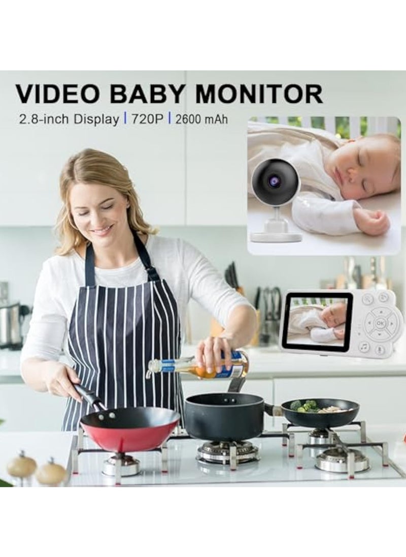 ACPLAY - Reliable Baby Monitor with Two-Way Talk, Cry Alerts, 2.8” HD Display, Infrared Night Vision, Temperature Sensor, Feeding Reminders, and Long Battery Life for Ultimate Peace of Mind - Image 1