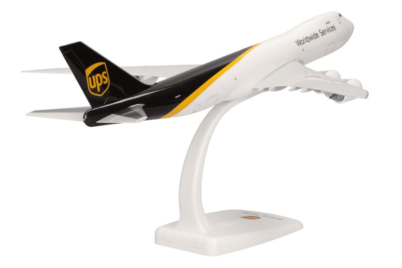 Herpa Snap-fit Airplane Model UPS Boeing 747-8F on Scale of 1:250, Plastic Miniature with pedastal, Model Building, Collectors Edition - Image 2