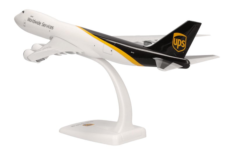 Herpa Snap-fit Airplane Model UPS Boeing 747-8F on Scale of 1:250, Plastic Miniature with pedastal, Model Building, Collectors Edition - Image 4