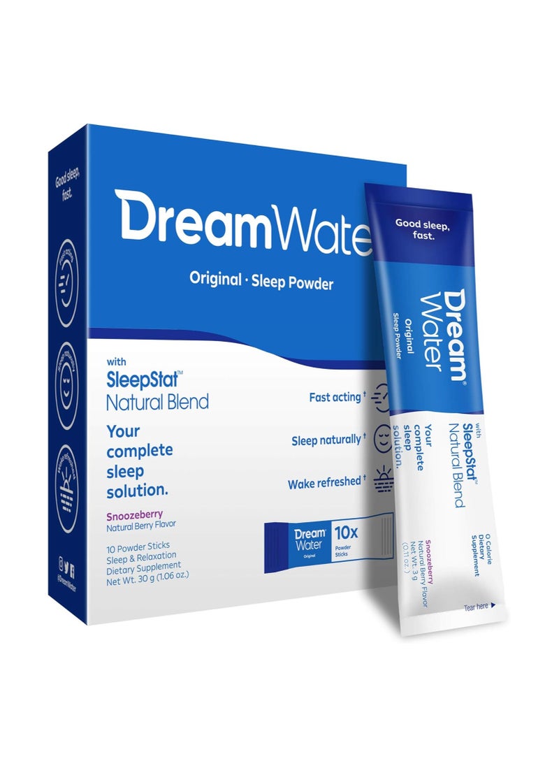 Dream Water Sleep Aid Powder; Melatonin 5mg, GABA, 5-HTP; Natural Flavors; Helps You to Fall Asleep, Fast, and Wake Refreshed; Snoozeberry, 10-Count - pzsku/Z560FCECA9E238E582F03Z/45/_/1725011816/68db8931-e1d5-440e-b7a1-1e6507a0984c