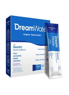 Dream Water Dream Water Sleep Aid Powder; Melatonin 5mg, GABA, 5-HTP; Natural Flavors; Helps You to Fall Asleep, Fast, and Wake Refreshed; Snoozeberry, 10-Count  - Image 1