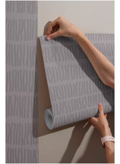 Vertical Abstract Fabric Wallpaper Covers An Area ​​Up To 4.2Mx3M With Adhesive  And Smoothing Tool