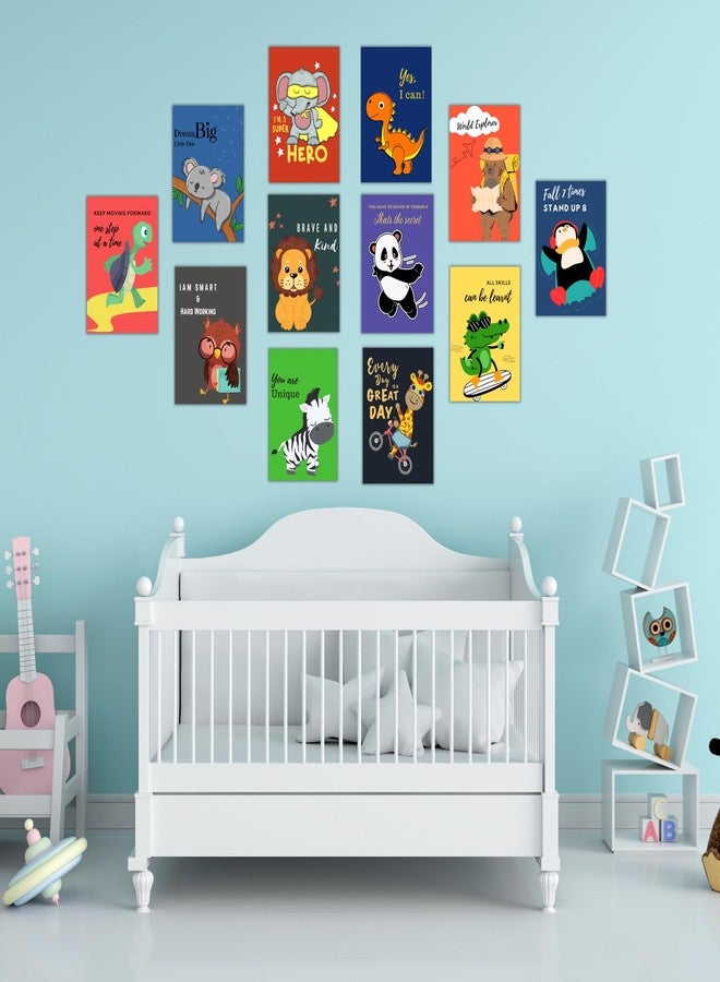 EKDALI Kids Room Wall Posters - Set of 12 | Motivational & Positive Affirmation Quotes for Children | Study Room, Classroom & Nursery Wall Decor | A5 Size 6x9 inches | Bright Multicolor Prints - Image 4